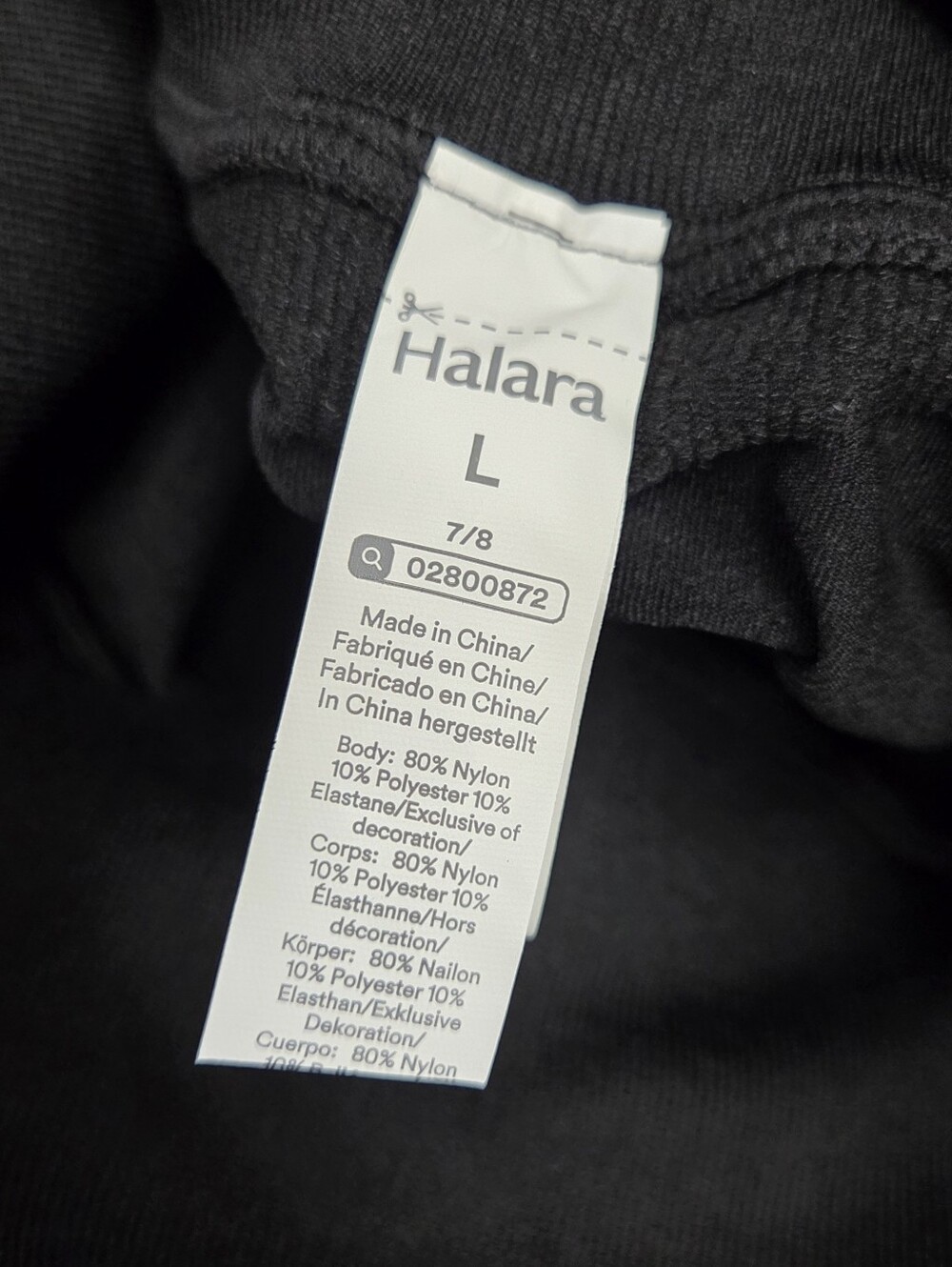 Halara black large compression butt lifting butt scrunch pin dot leggings NWOT - Picture 2 of 10